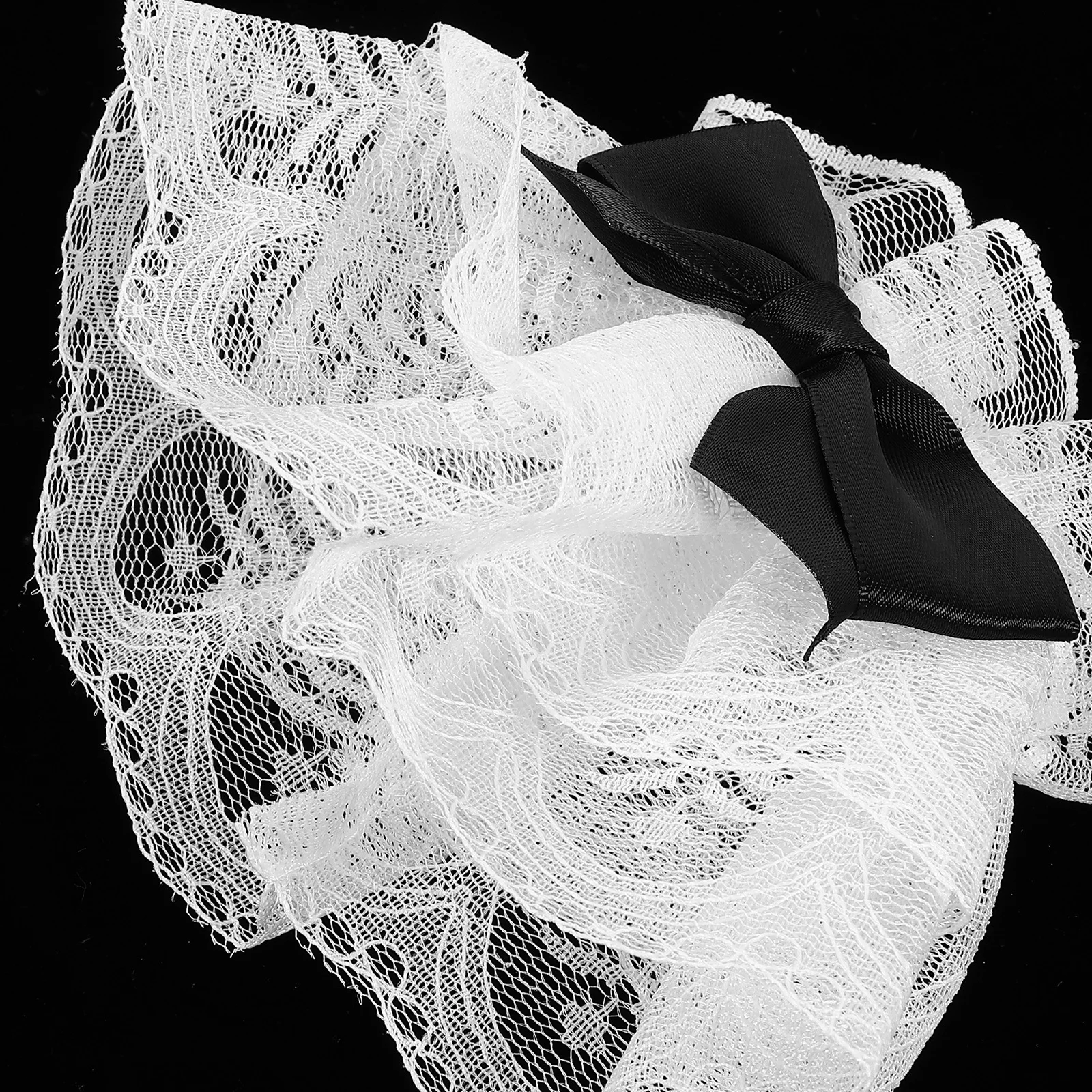 زوج واحد من أصفاد المعصم من الدانتيل، قفازات أنيقة بدون أصابع للنساء، إكسسوارات أزياء رومانسية لحفلات الزفاف وحفلات الشاي والمهرجانات #1