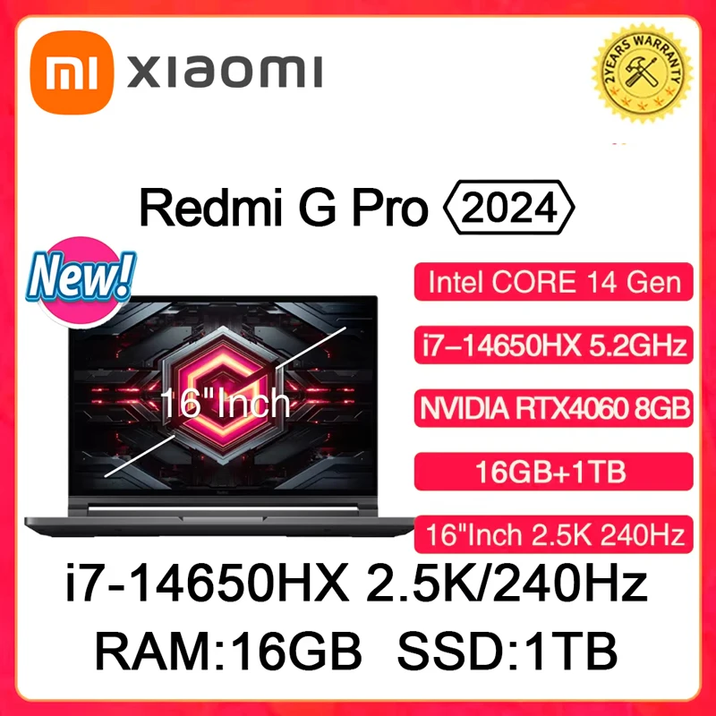 XIAOMI Redmi G Pro 2024 Gaming Laptop NVIDIA Geforce RTX 4060