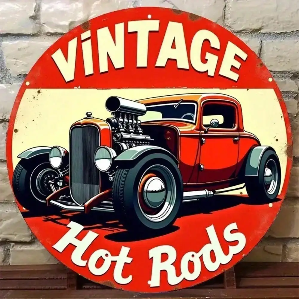 Retro Metal Garage Sign Vintage Tin Wall Decor for Man Cave Auto Shop Bar