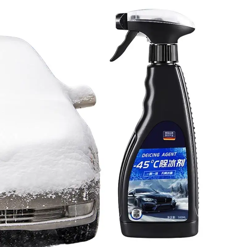 500ml Car Ice Remover Spray Winter Car Windshield Deicer Snow Removal Spray Defrosting Anti-Icing Tool Frost Protection