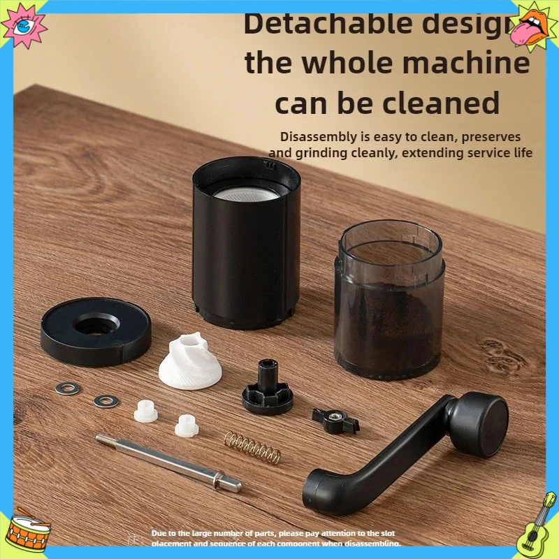 

2025 New Hand Cranked Coffee Grinder Portable Adjustable Grinder Home Outdoors Travel Hand Crank Coffee Utensil