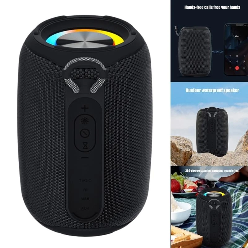 مكبر الصوت المتوافق مع المتوافق مع IPX6 مقاوم للماء يدعم أوضاع تشغيل متعددة للسفر للحفلات