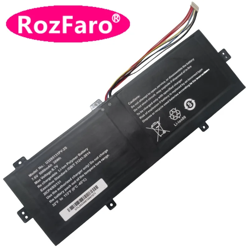 RozFaro U3285131PV-2S1P U3785131PV-2S1P Laptop Battery 7.6V 5000mAh For Great Wall W156A-D GWW156ADBK201001105 W1562G Netbook