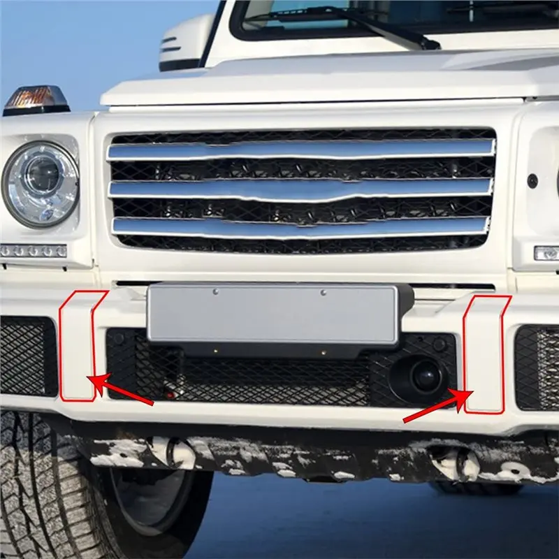 Decorative Car Front Bumper Panel Cover For G-Class W463 2004-2018 Real Carbon Fiber Protective Trim