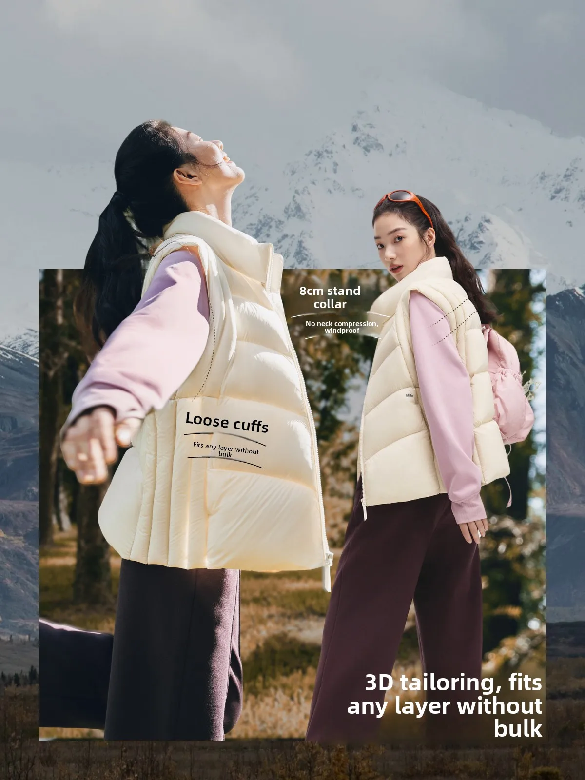 

Waterproof down Vest Women's Short Style Outerwear Machine Washable Warm Duck down Jacket Banxia Commute Style Regular Sleeve...