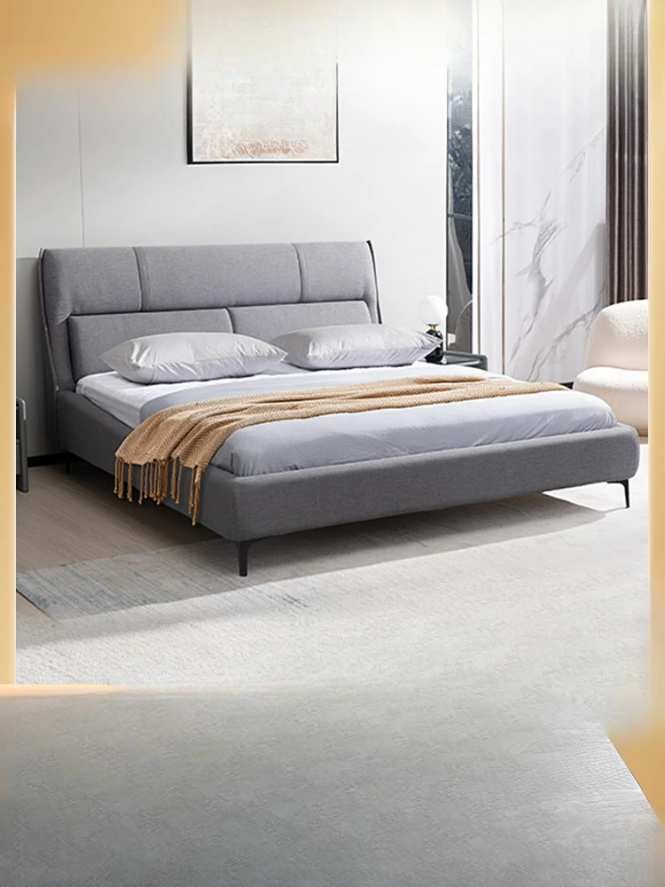 

Simple modern cloth bed online celebrity bed ins bedroom bed Nordic cloth