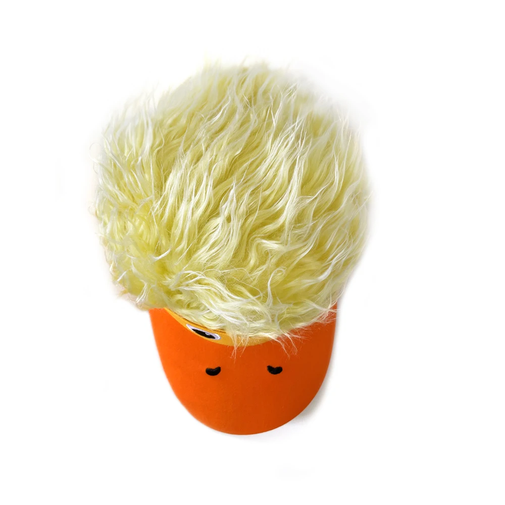 Spring and Autumn Yellow Duck Baseball Hat Men\'s Wig Hat Fun Short Hair Hat Breathable and Soft Suitable for Outdoor Party Hat