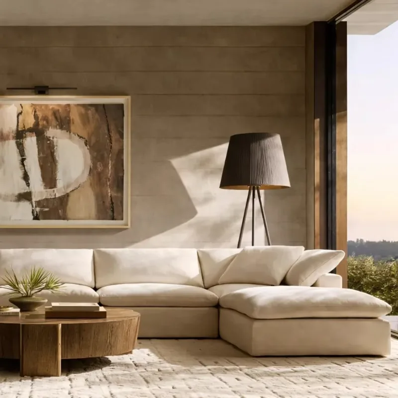 Modern home living room sofa bed Luxury villa living room furniture set Comfortable sofa bed Suitable for five-star hotel lobby