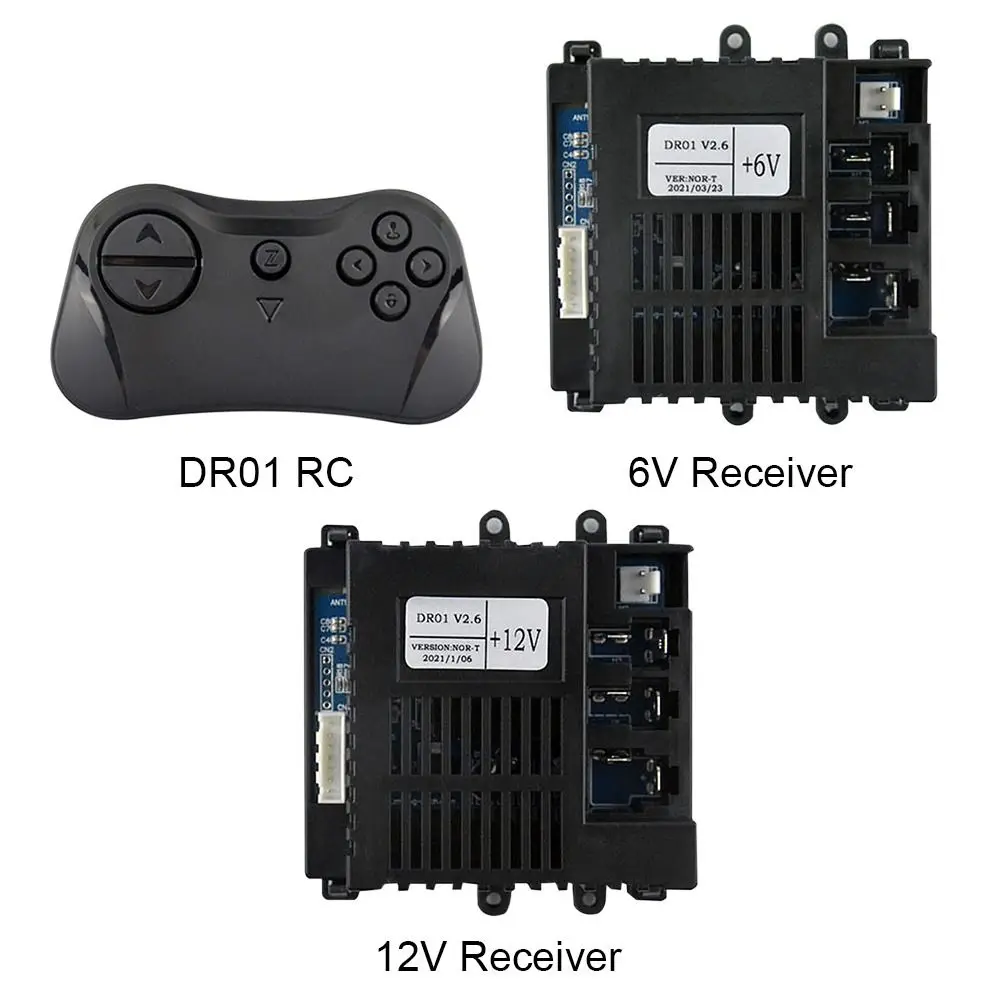 Controle Remoto e Receptor Acessórios para Crianças, Passeio Powered no Carro, Peças de Reposição, DR01, V2.6, 2.4G, Bluetooth