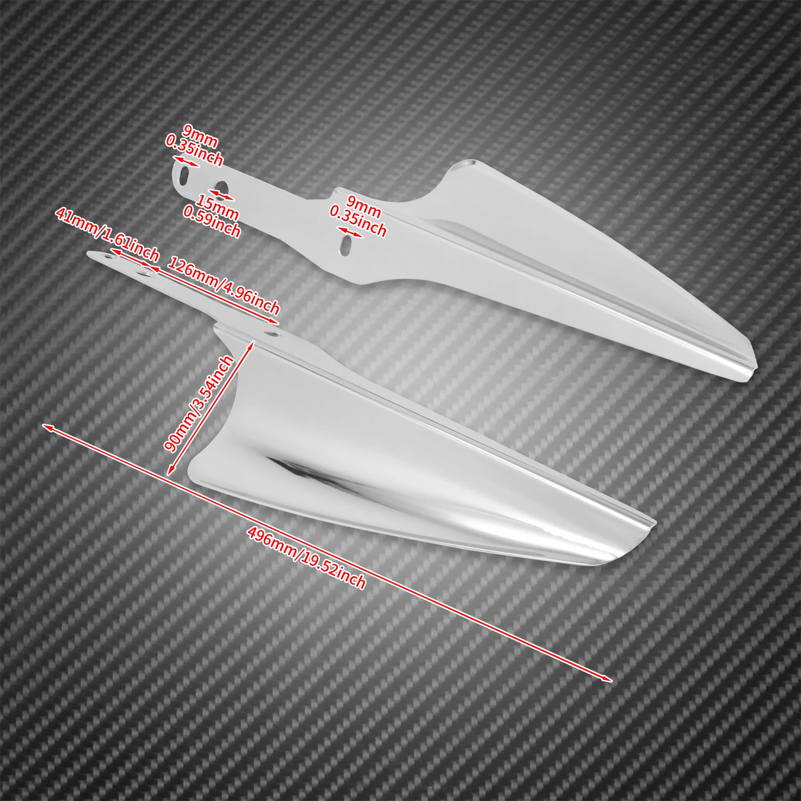 Motorcycle Front Fork Windscreen Deflectors Wind Mount Fairing For Harley Touring Electra Glide FLTX FLHXS Road King FLHR 95-22