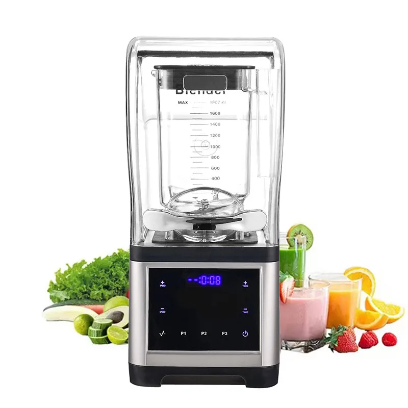 

Multifunctional Digital Commercial Juicer Blender Machine Heavy Duty Silent Blender With Cover