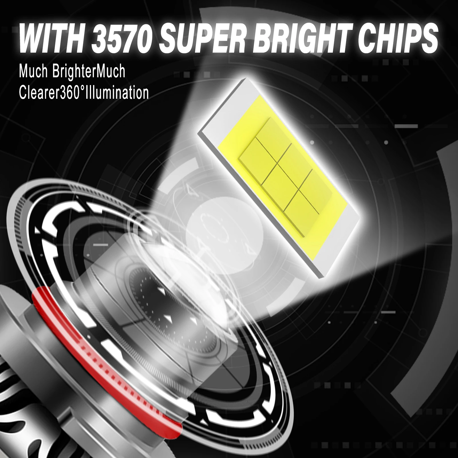 LED Fog Light Bulb Laser Lens Automotive Turbo Headlight Fog Lamp 12V H7 H11 H8 H9 9005 HB3 9006 HB4 CSP 8000K 6000K 3000K 2Pcs