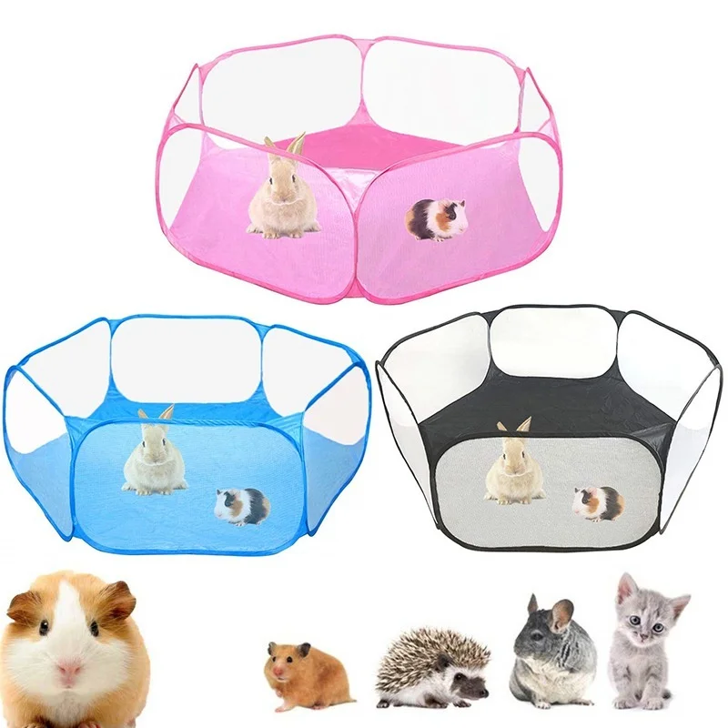 Pet Playpen Portable fashion Open Indoor / Outdoor Small Animal Cage Game Playground Fence for Hamster Chinchillas Guinea- PigsF