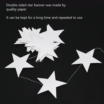 4M 7CM Zářící hvězdný papírový girlandový banner Zlato-stříbrný girlandový banner pro miminko, dětský pokoj, svatební závěsná dekorace 6 nejlepší prodej Korejské párty dekorace - №3