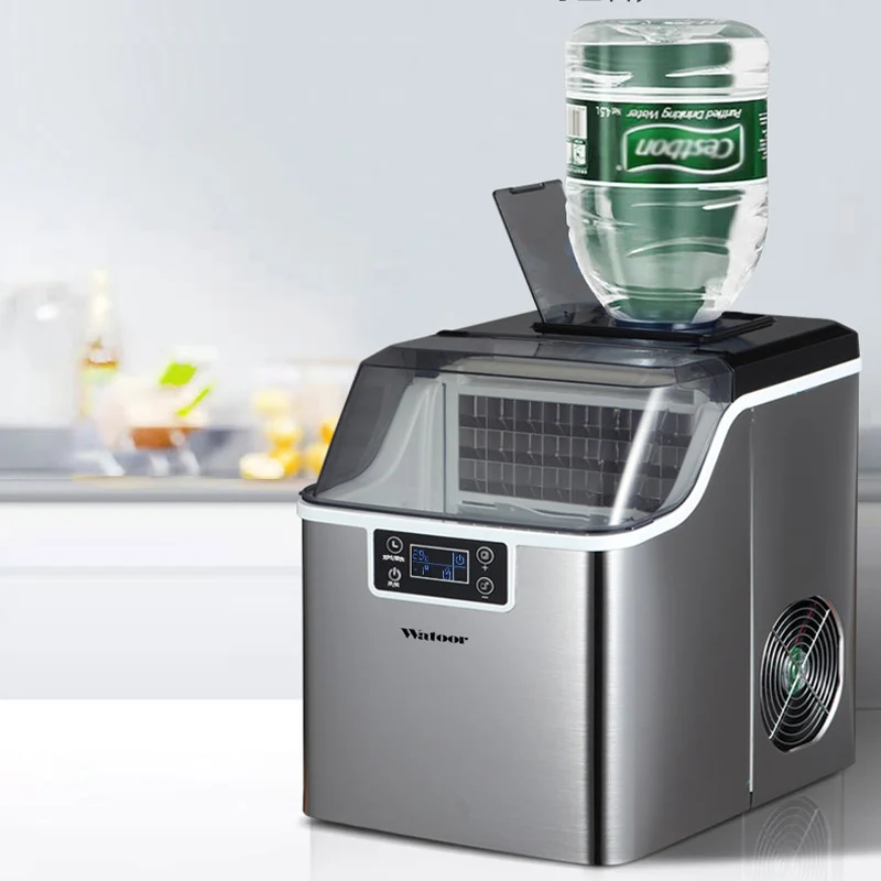 Image of Automatische Eismaschine Kommerzielle elektrische Würfeleismaschine für Bar, Kaffee, Milch, Tee, Shop