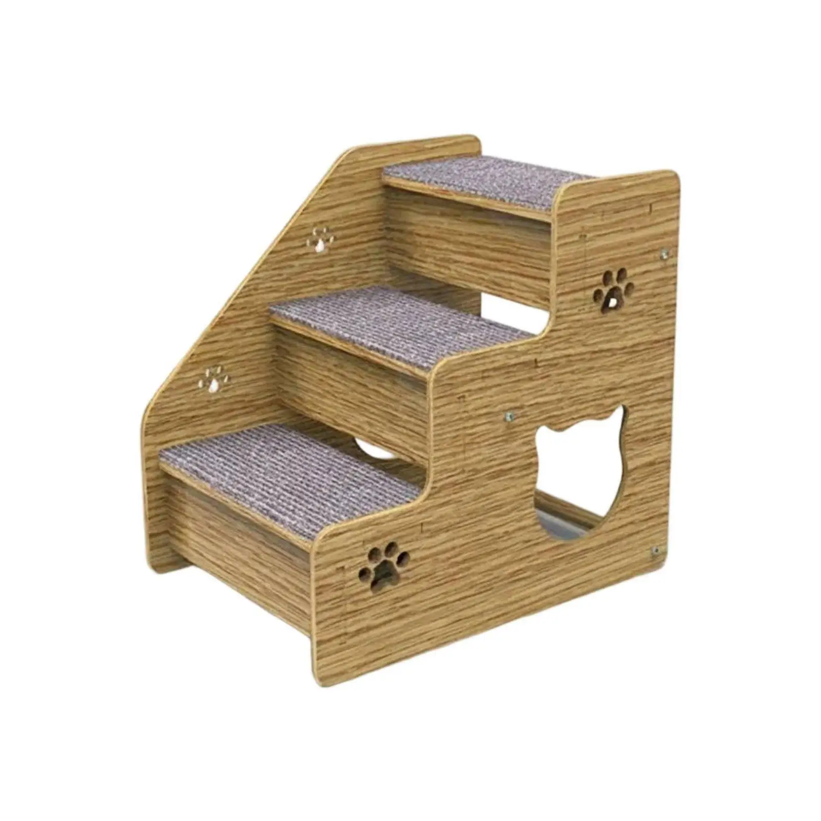 Wooden Pet Stairs Easy Assembly Dog Steps for Bed Sturdy Wood Construction Cat Climbing Steps for Elderly Pets, Sofa, Bedside Wooden Pet Stairs Easy Assembly Dog Steps for Bed Sturdy Wood Construction Cat Climbing Steps for Elderly Pets, Sofa, Bedside
