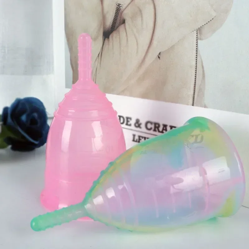 Colorful Menstrual Cup Medical Silicone Leak-proof Women Menstrual Period Cup Feminine Hygiene Product Менструальная Чаша