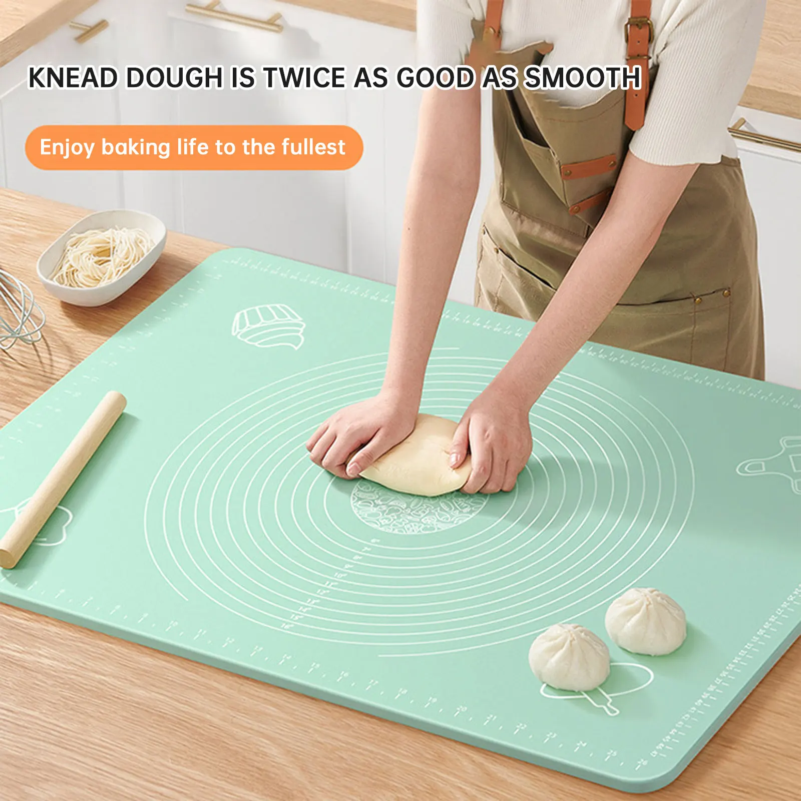 

Silicone Baking Mat Pizza Dough Maker Pastry Kitchen Cooking Tools Utensils Non-stick Rolling Dough Pads Kneading Accessories