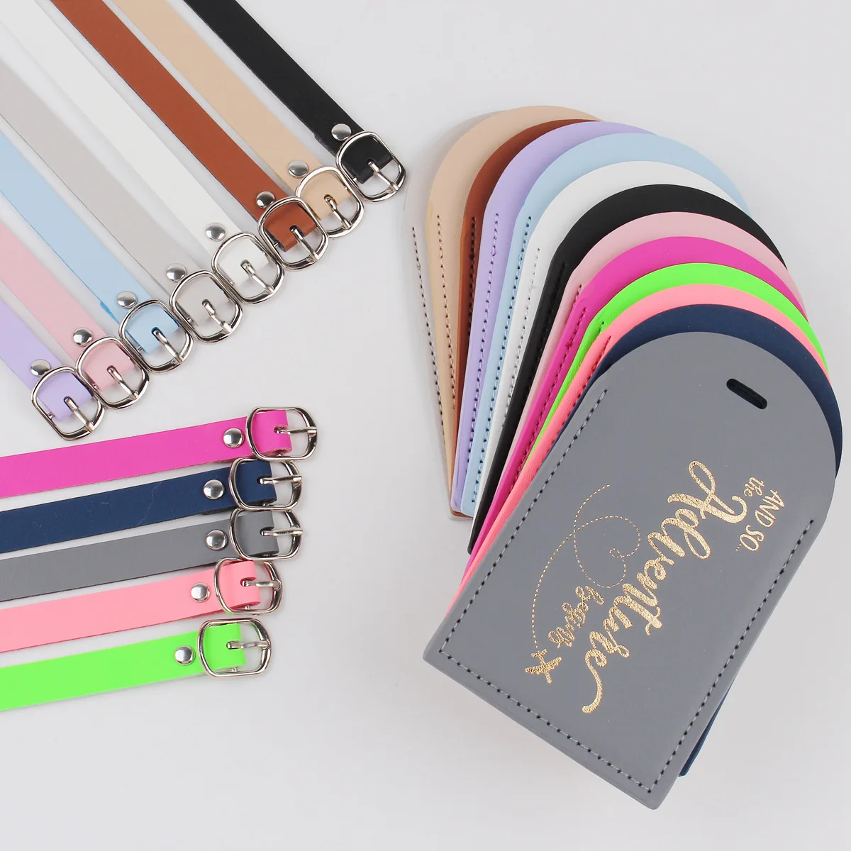 

1PC Women Men PU Leather Luggage Tag Suitcase Label Baggage Boarding Bag Tag Name ID Address Holder Travel Accessories