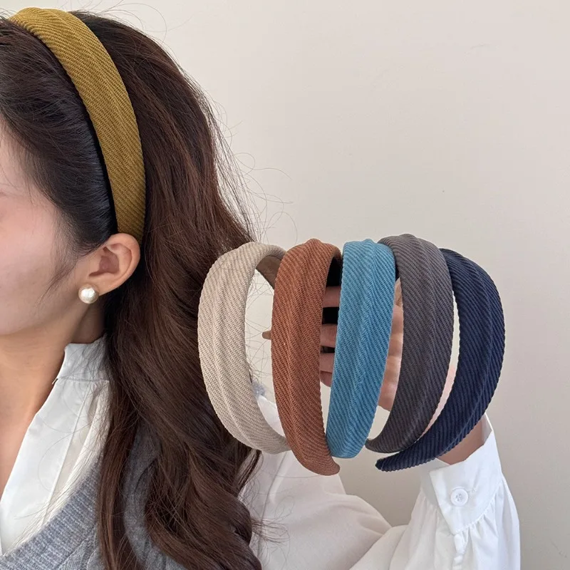Early autumn candy concave convex sponge headband women high cranial top versatile pressure hair headgear