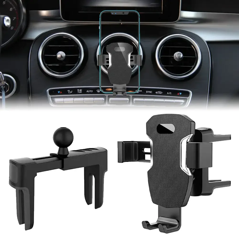 Suporte de montagem do telefone do carro para ventilação de ar redonda gps suporte de operação com uma mão suporte de montagem de ventilação de ar cir