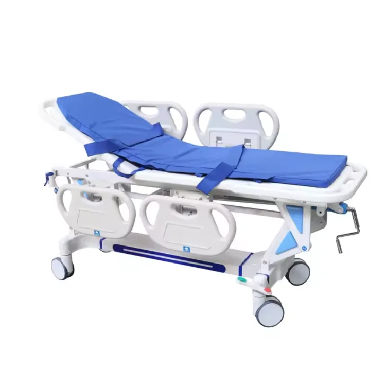 

Hospital Medical ABS Emergency Transport Stretcher Patient Transfer Trolley Bed