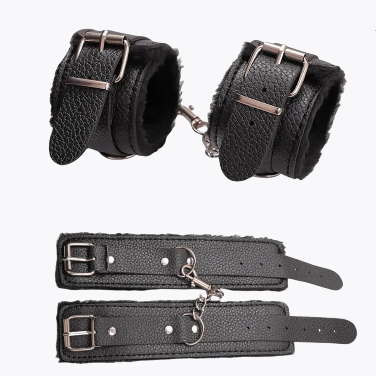 SM Slave Long Flush Detachable Chain Clasp BDSM Bondage Handcuffs Hand Restraint Gear for Erotic Play And Sex Ankle Handcuffs
