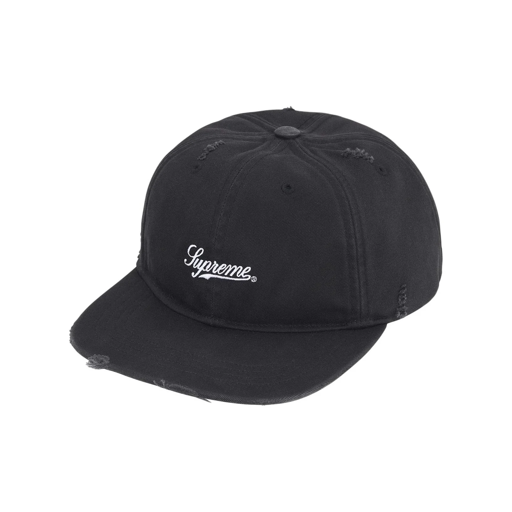 Supreme Cotton Twill Baseball Caps Unisex Black/Purple/White/Denim Blue/Camouflage SUP-FW25-1047