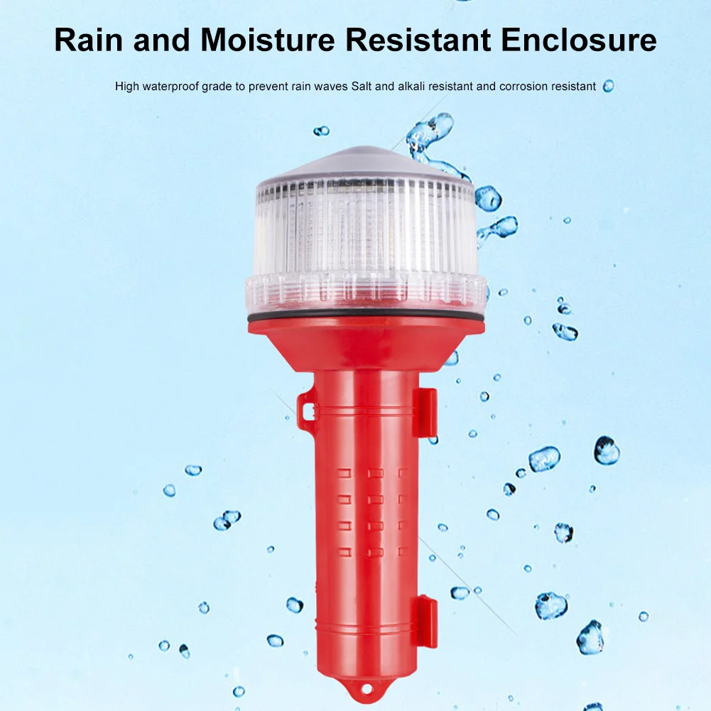 Lampu sinyal LED isi daya matahari, lampu sinyal laut 2KM jarak Visual multifungsi, lampu sinyal aman berlayar untuk navigasi laut