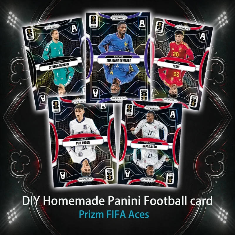 DIY Football Collectible Cards Panini 2026 FIFA Cristiano Ronaldo Messi Mbappé Haaland Neymar YAMAL Jude Bellingham gift  Easter view 4