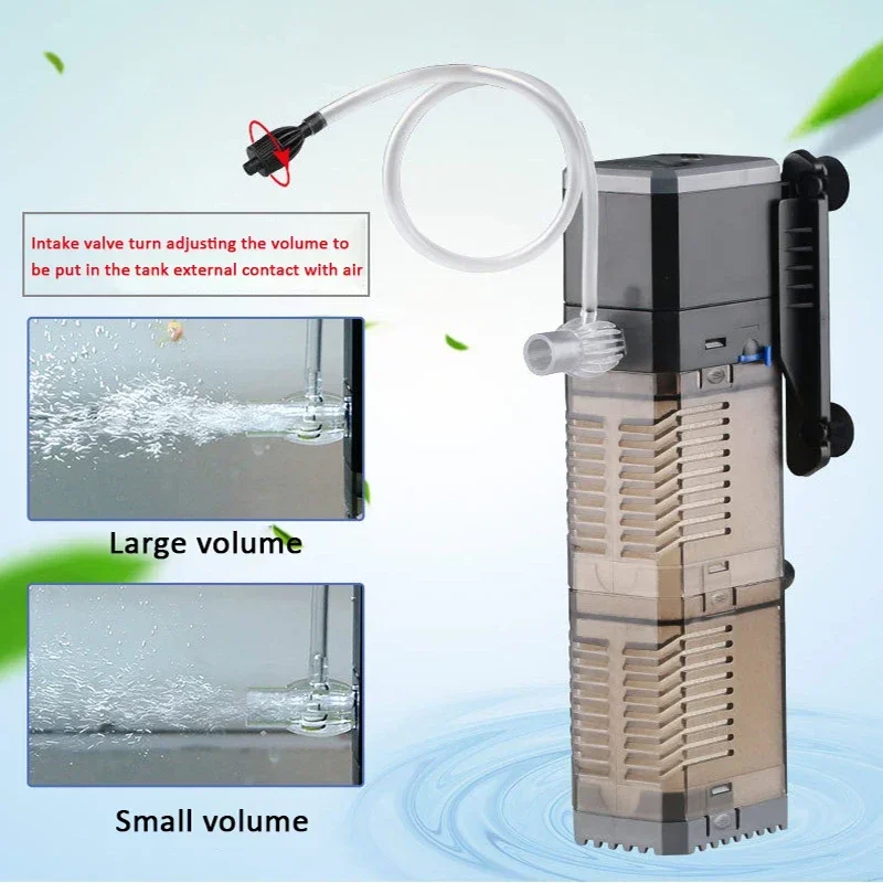 Aquarium Accessories 3 in 1 Fish Tank Filter Water Pump Air Pump 7/8/20/25W CHJ Filter Accessories for Fish Tanks