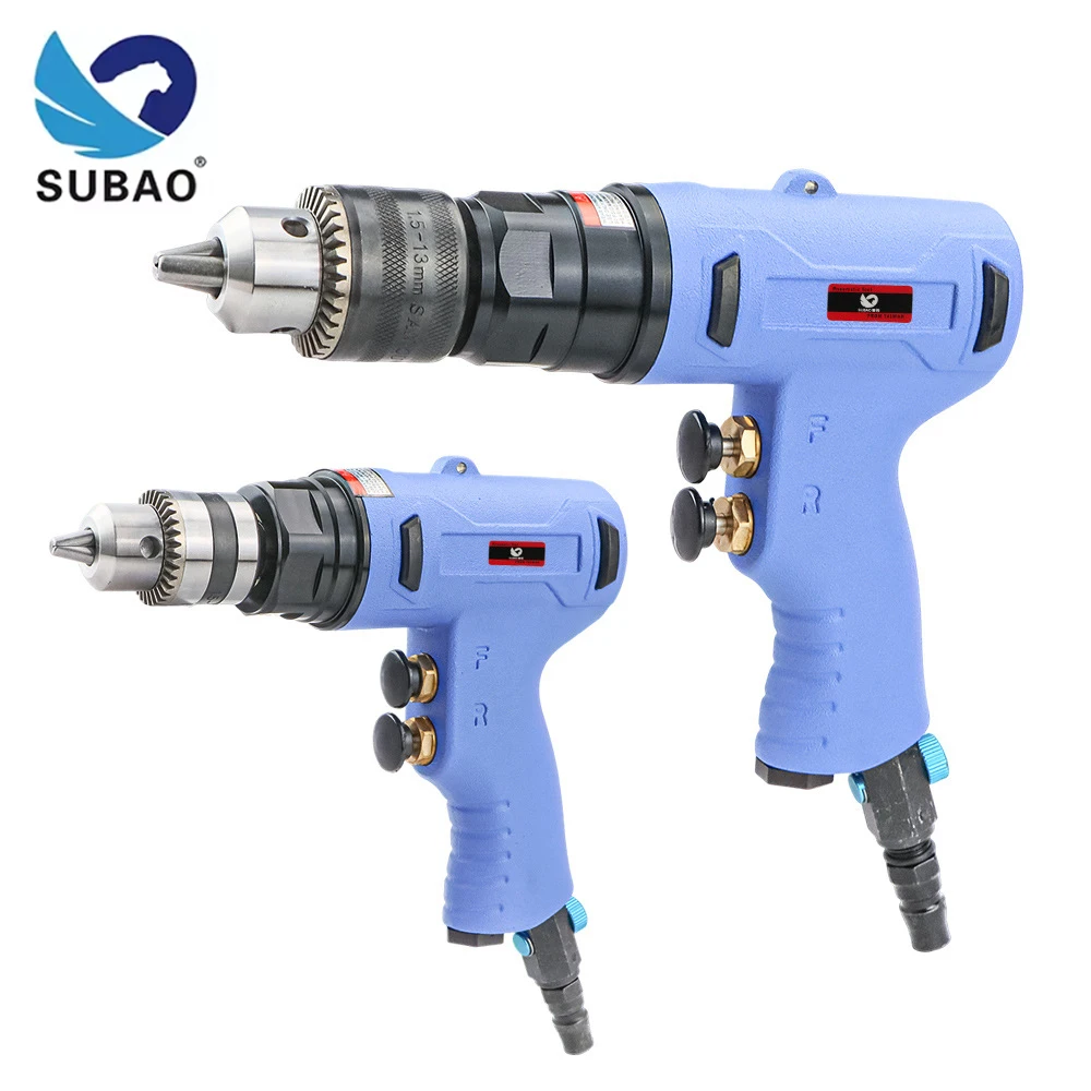 

Heavy-Duty Pneumatic Pistol Drill, 3/8" & 1/2" Air Drill With Speed Regulator & Reverse