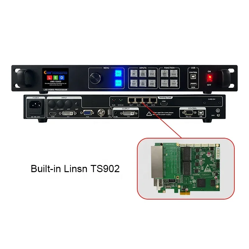 yyhc Amoonsky AMS-VS400 Led Video Controller for Led Display Factory Direct