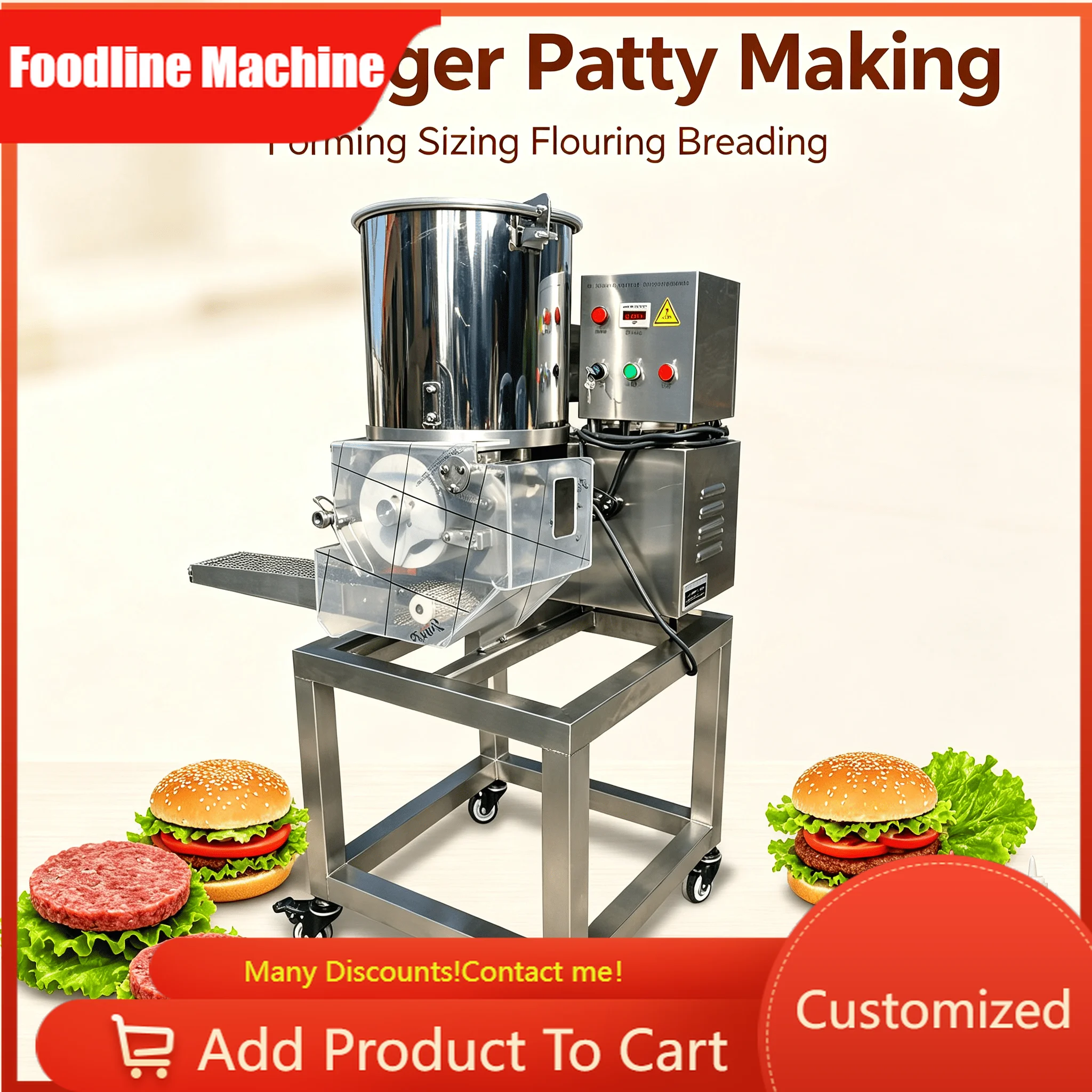 Multi-shape Patty Molding Machine HACCP Compliant Processing Unit for Seafood Fish Steak Forming Business Customized