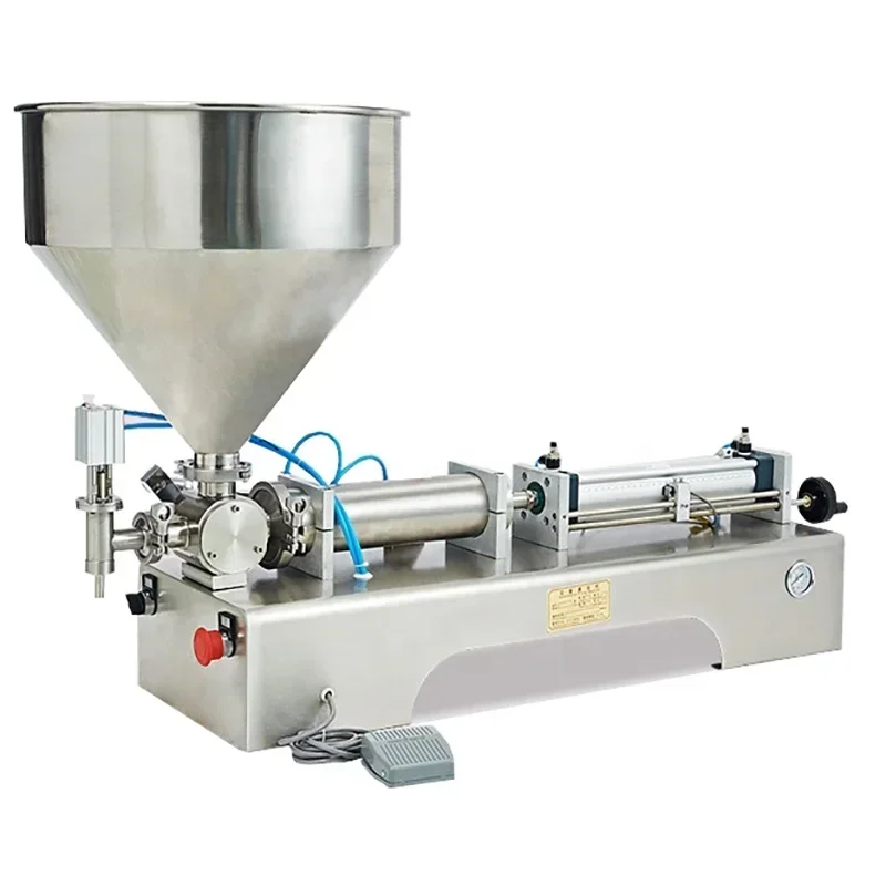 For Semi Automatic Liquid Shampoo Filling Machine Cosmetic packing jar gel Piston Pneumatic Filling Machine