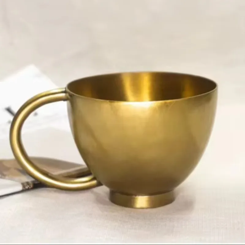 Handmade gold-plated brass teacup religious style home decoration model high quality customizable high standard quality
