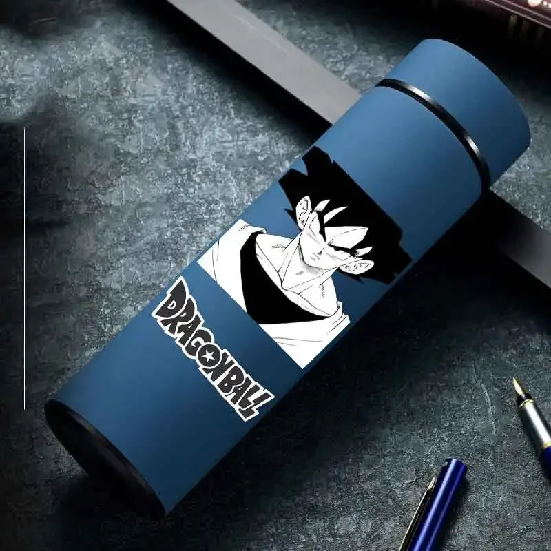 

Dragon Ball Matte Insulated Cup Black Blue Goku Stainless Steel Adult Water Bottles Kakarotto Children's Portable Travel Bottle