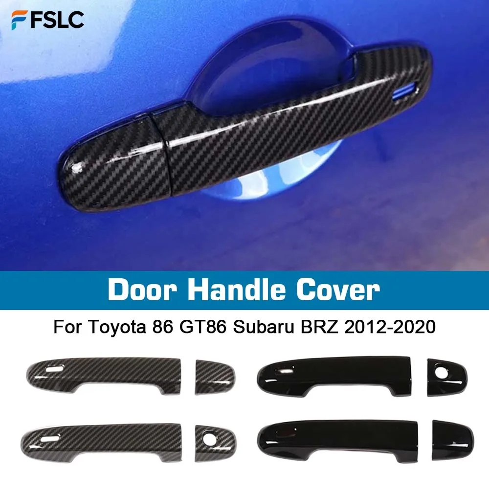 

⭐Genuine⭐ Car Upgrade Decoration Carbon Glossy Black Fiber Door Handle Cover For Toyota 86 GT86 Subaru BRZ 2012-2020 Accessories