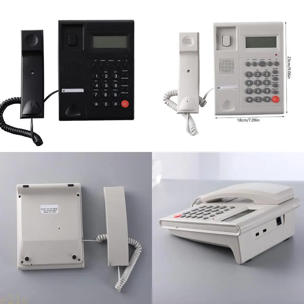E21E KX-T2015 Corded Telephone Desk Landline Phone Desktop House Phone Seniors Caller Integrated Telephone for Home Office