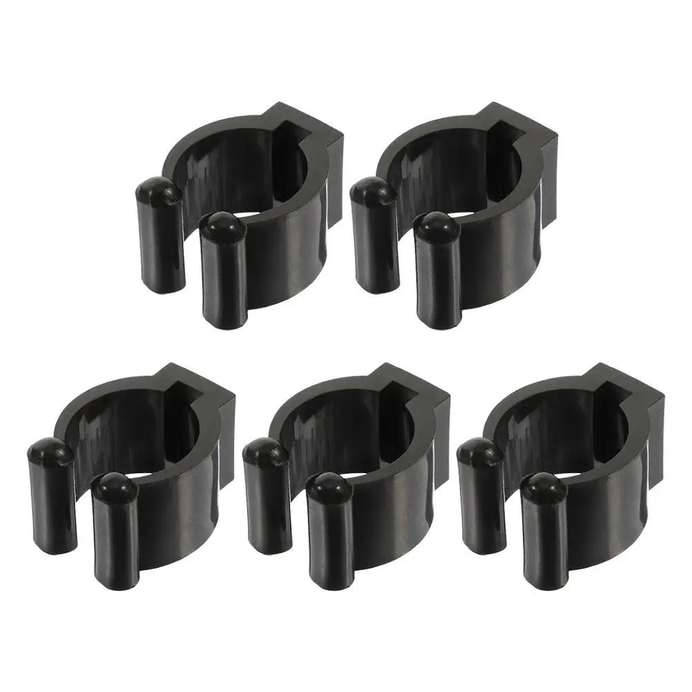 

5PCS Plastic Holders Dual Hole Design for Snooker Pool Sticks Stable Support Wall Mountable Storage Solution Fishing Rod