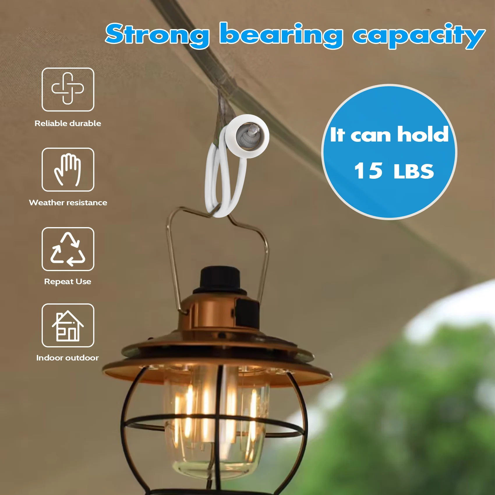 BVBV 50 قطعة حبل بنجي مع كرات ربطات عنق مرنة بنجي تبديل ربطات عنق للسرادق، لافتات الخيام، أقطاب العلم، قماش القنب (أبيض)