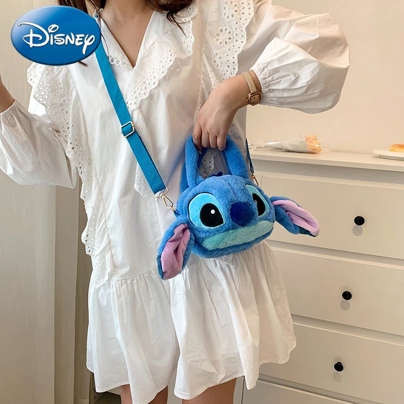 Disney New Lilo & Stitch pluszowe zabawki Kawaii pluszowa torba kurierska dziewczynka torebka Anime pluszowe zabawki dla dzieci Cartoon Plushie miękka torba