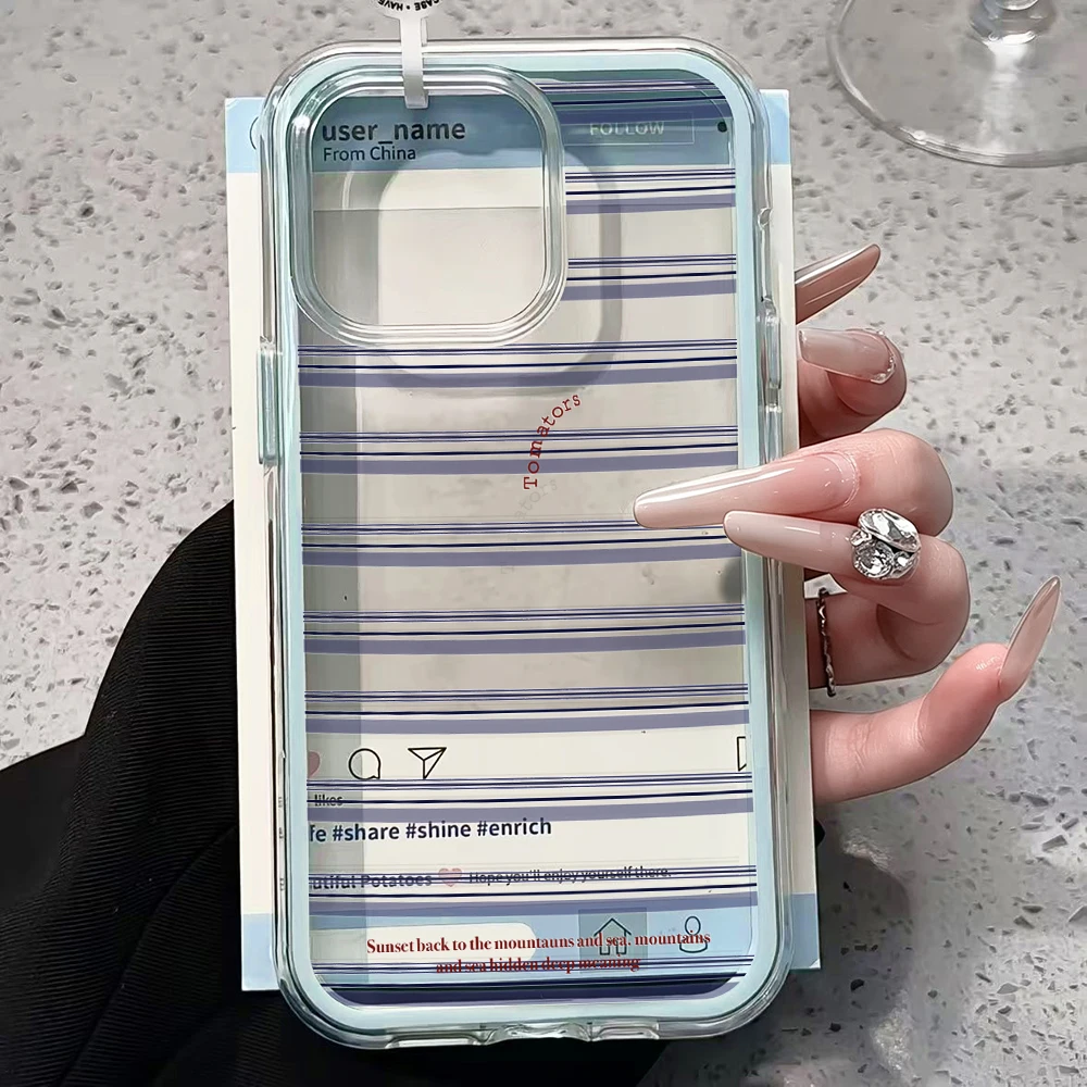 Kreative Streifen INS Handyhülle für Samsung Galaxy S26 Ultra S25 S24 edge s22 s23 Plus FE A57 A54 A55 A16 A35 A36 A37 5G Cover – Detail 3