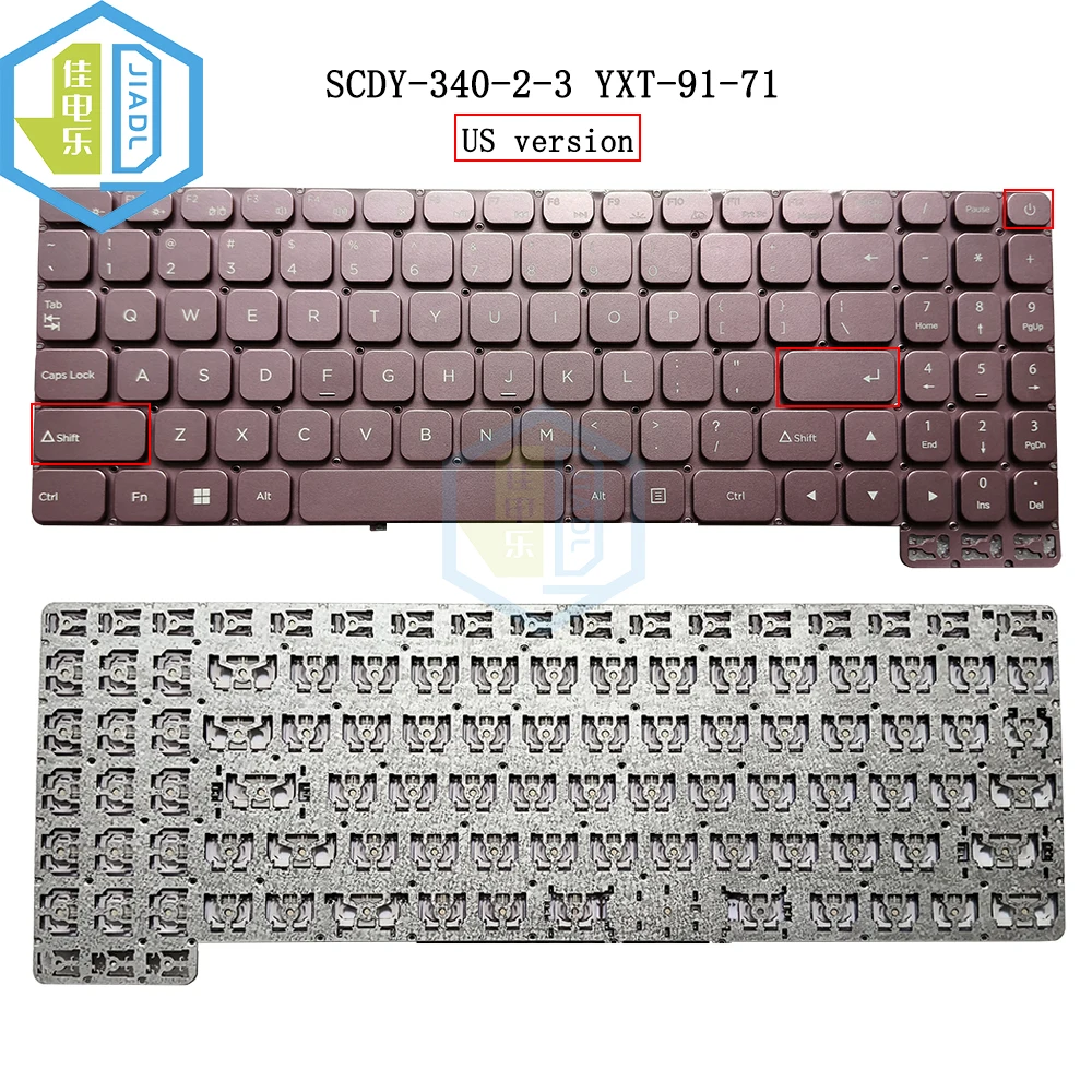 Newest US English laptop keyboard For SCDY-340-2-3 YXT-91-71 rose gold English no frame keyboard