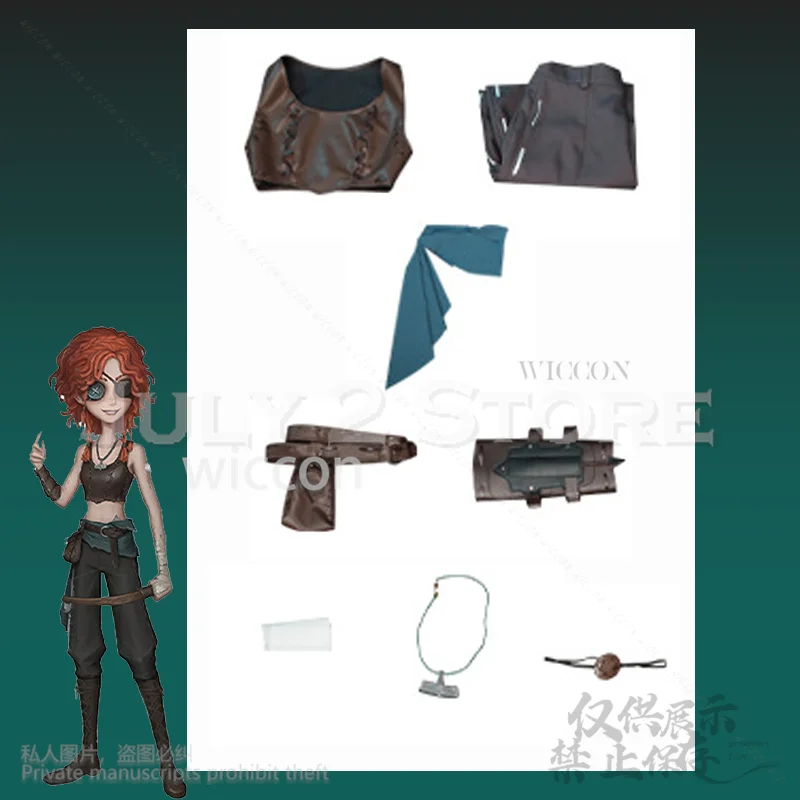 Identity V Archer Cosplay Anime Jirai Kei Girls Costume Eye Patch Sexy Uniform Pants Women Halloween Party Punk Style Clothes
