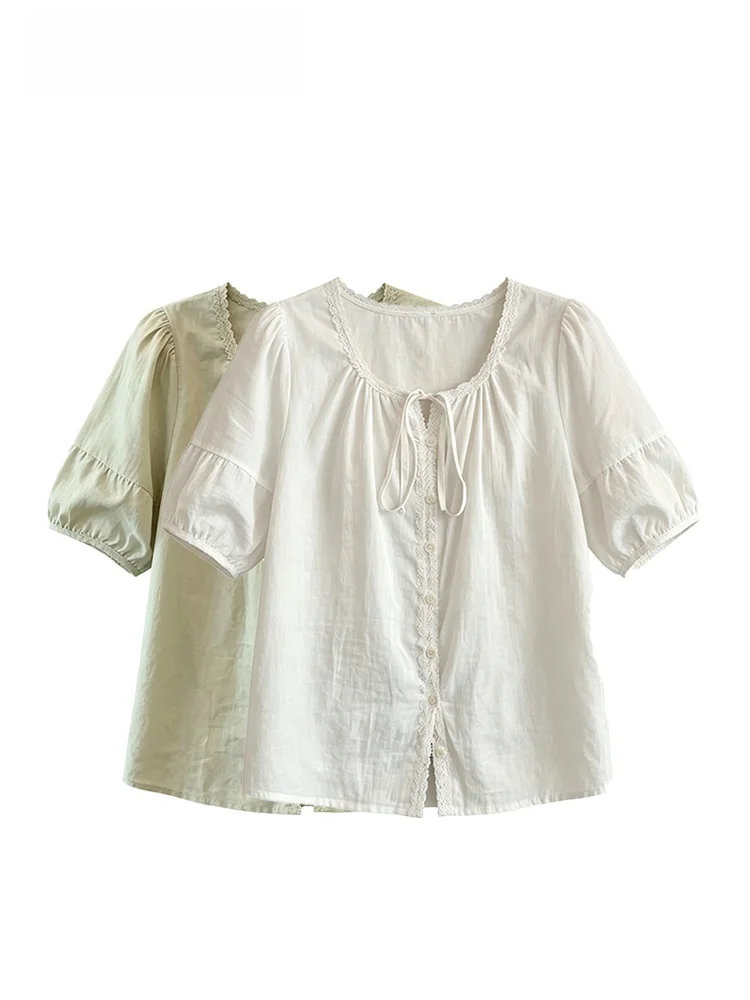 

CaraCLUB plus Size Women's Shirt Summer Loose Fit round Neck Short Sleeve Casual Top for Plump Sister Anti-Aging Trendy