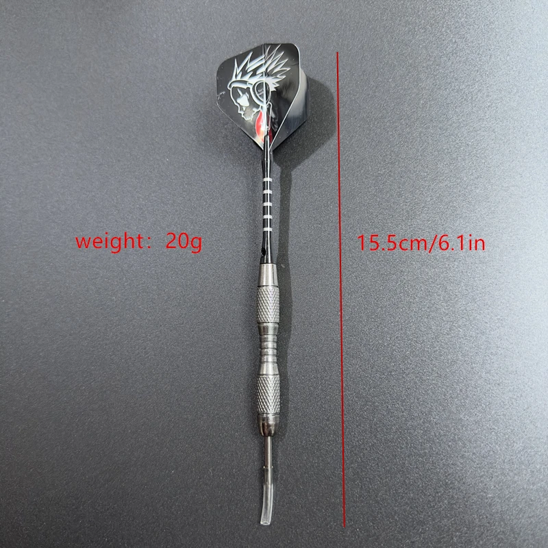 3pcs/Set Metal High-grade Imitation Tungsten Steel Needle Darts 20g Professional Competition Training Black Aluminum Rod Plastic