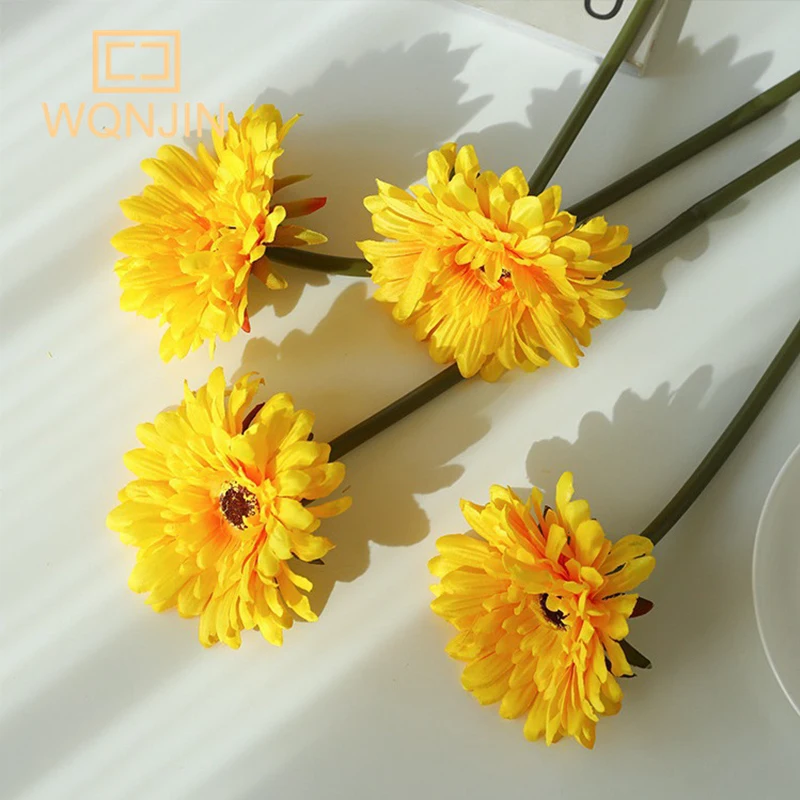 5PCS,Chrysanthemum Small Sunflower Decoration Artificial Sunflower Flower Colorful Silk Daisy Home Flower Arrangement Wedding