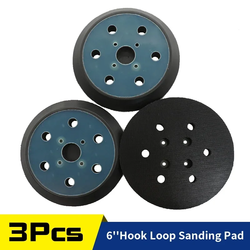 6 Inch 6 Hole Sanding Pad Dust-free Hook and Loop Replacement Backing Plate 150mm for Ridgid R2611 Random Orbit Sander Polishing