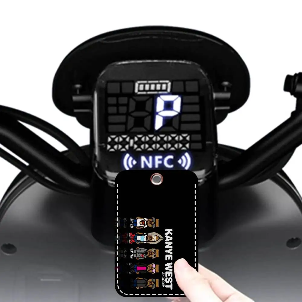 Kanye West Anmie Rectangle Keychain Card Holder, Badge Credit Card Holder, Student ID Card Holder, Bus Cards Cover